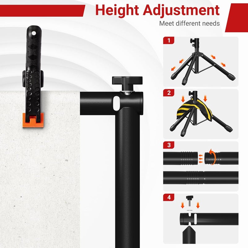 JSungo 10x10 FT Backdrop Stand for Parties, Adjustable Photo Backdrop Stand Kit with Carrying Bag, Portable Background Stand Backdrop for Wedding, Photoshoot, and Photo Studio - Image 4